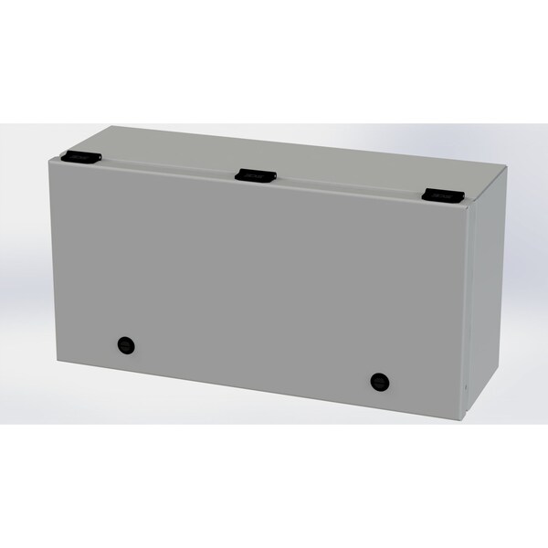 1/4 Turn Latch Electrical Enclosures, 9 in H, 6 in D, 18 in W, NEMA 3R, 4, 12, 13, Carbon Steel